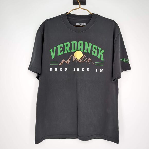 Call Of Duty Warzone Verdansk Black Men's Women's Unisex T-Shirt - Size M - NWOT - Picture 1 of 12